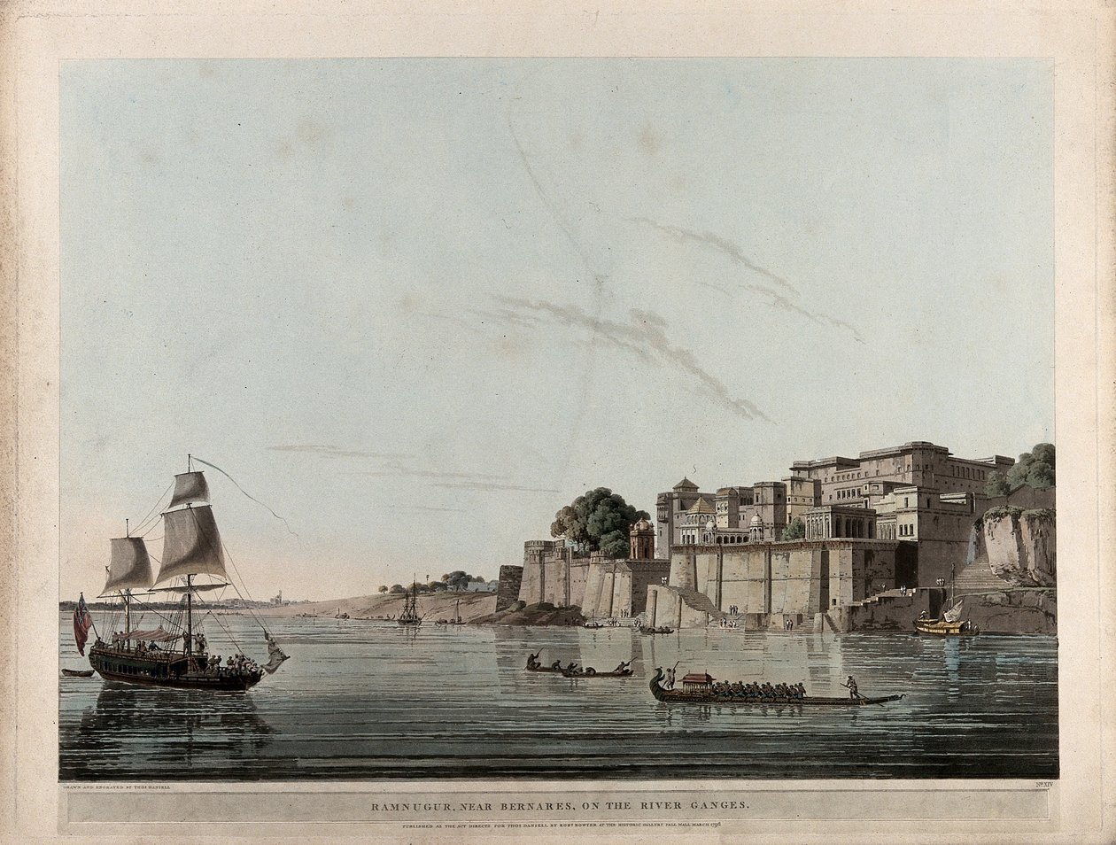 Ramnugur bei Benares am Fluss Ganges von Thomas Daniell
