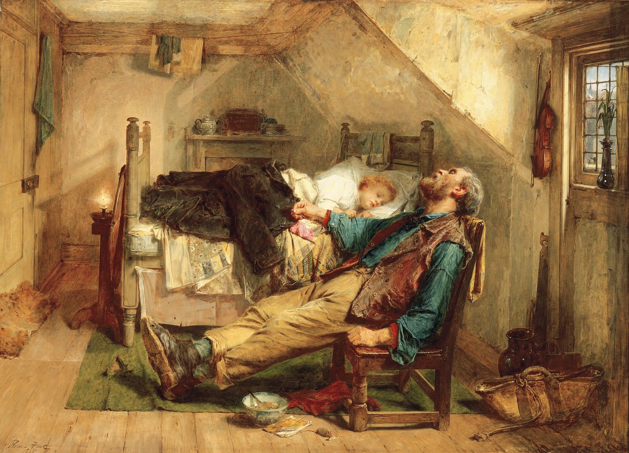 Erschöpft, 1868 von Thomas Faed