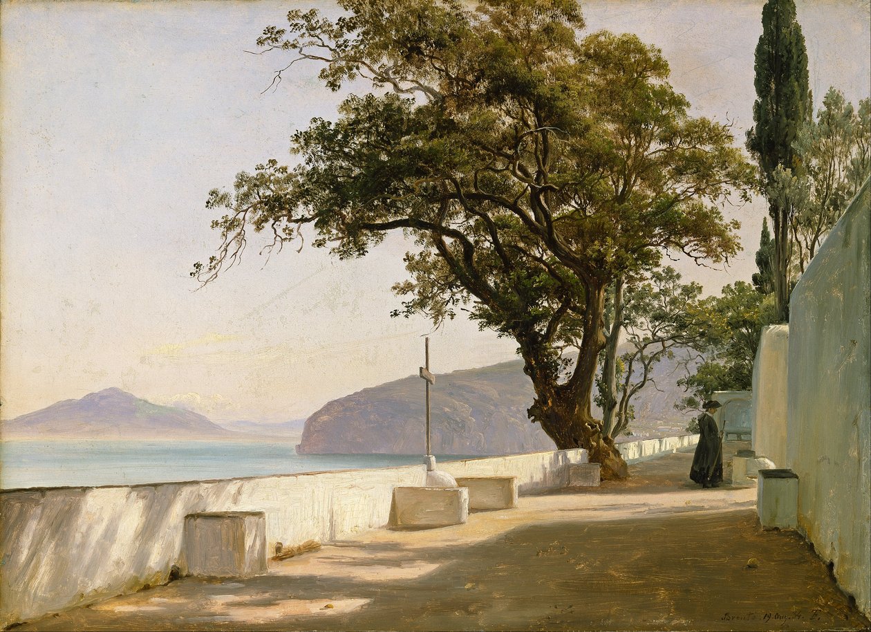 Terrasse mit Eiche, Sorrent von Thomas Fearnley