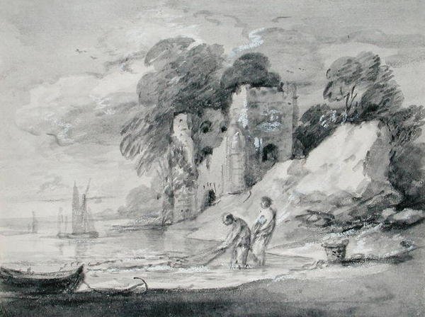 Das Ziehen des Seine-Netzes von Thomas Gainsborough