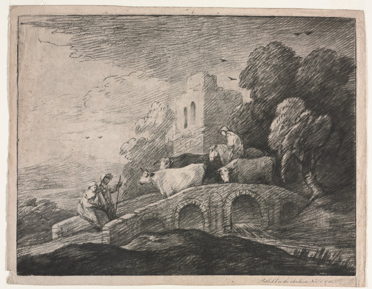 Waldlandschaft mit Viehtreibern von Thomas Gainsborough
