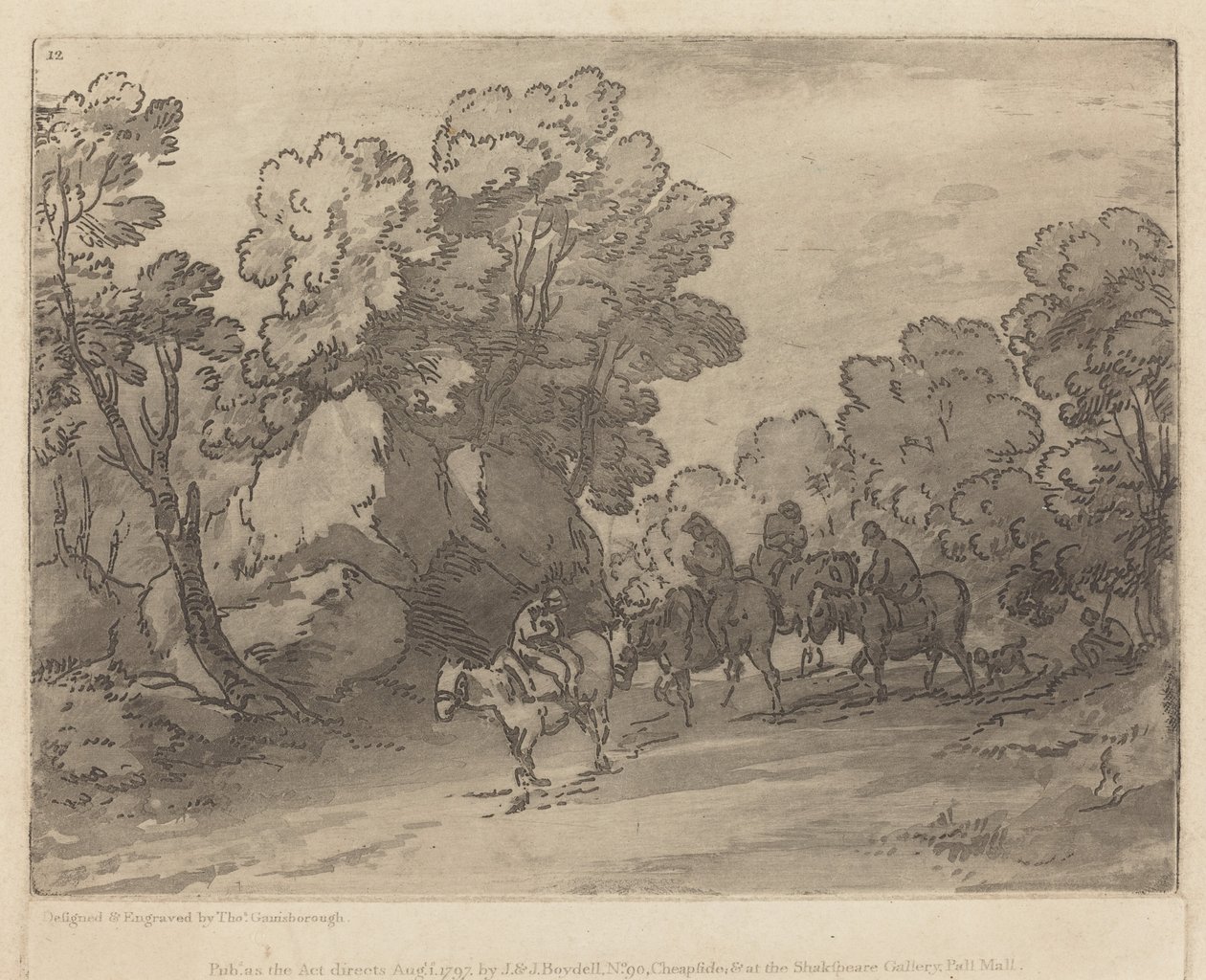 Waldlandschaft mit Reitern von Thomas Gainsborough