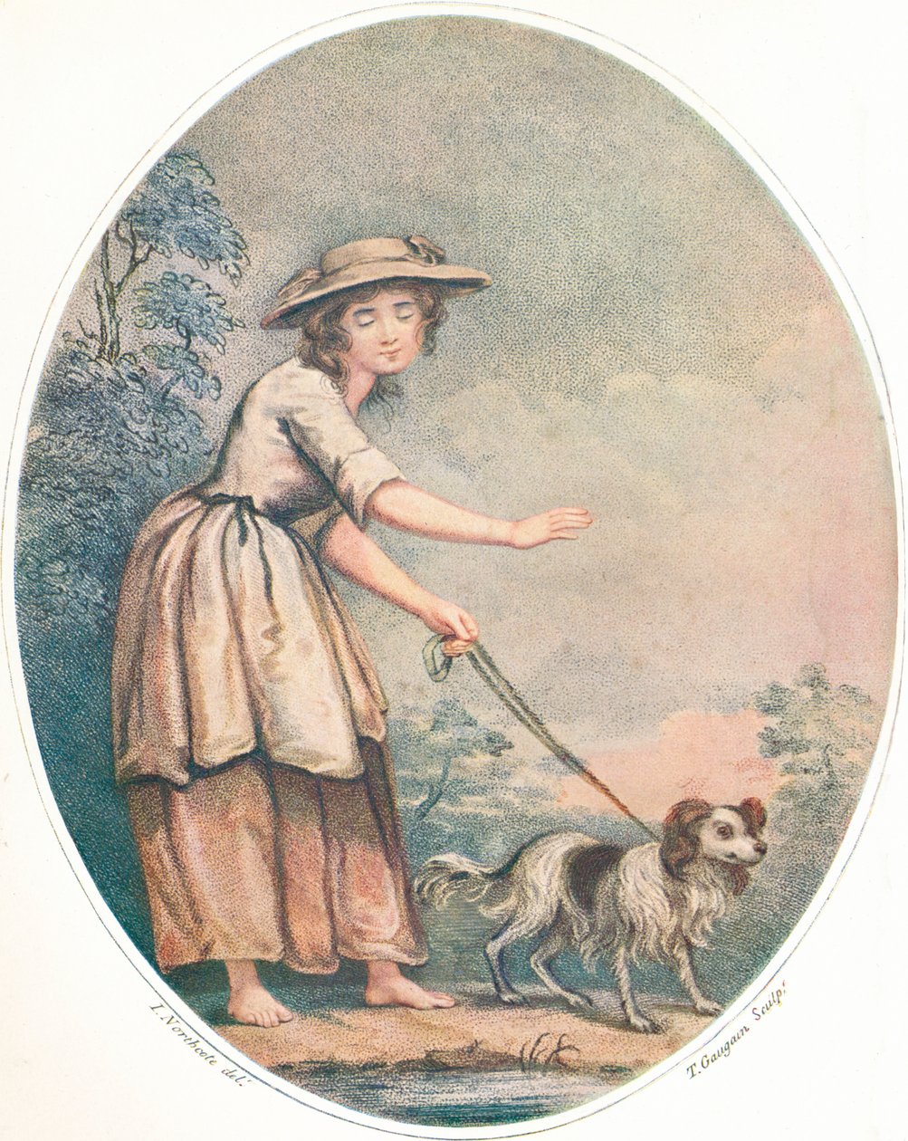 Ein blindes Mädchen aus Rom, 18. Jahrhundert von Thomas Gaugain