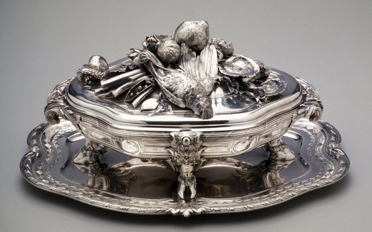Terrine mit Deckel und Standfuß von Thomas Germain
