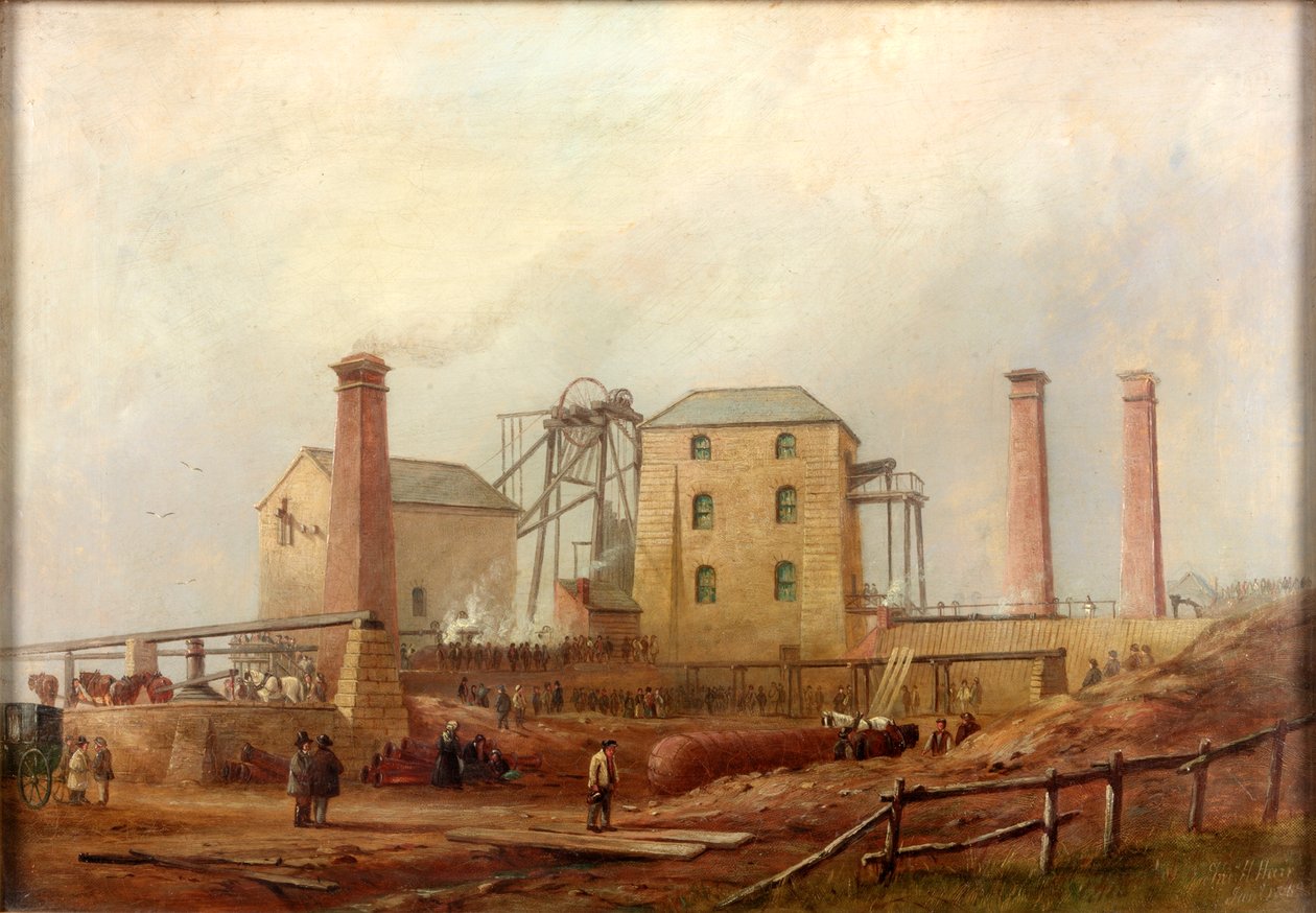 Hartley Colliery nach der Katastrophe, 1869 von Thomas H. Hair