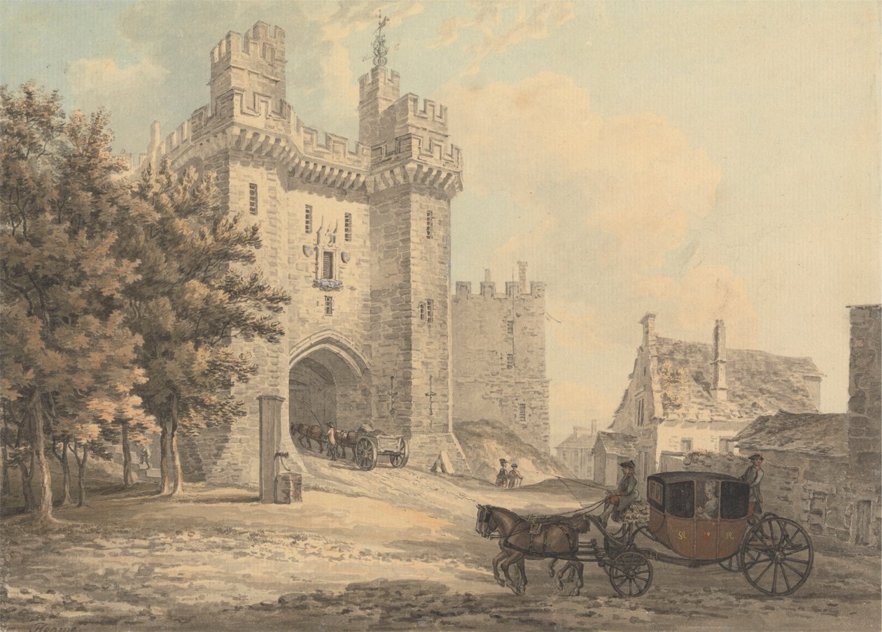 Das Tor von Lancaster Castle von Thomas Hearne