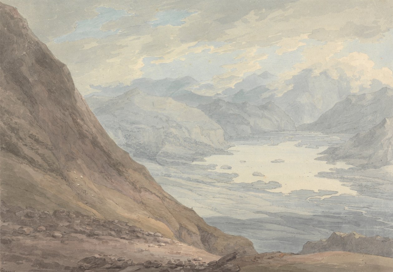 Blick vom Skiddaw über Derwentwater von Thomas Hearne