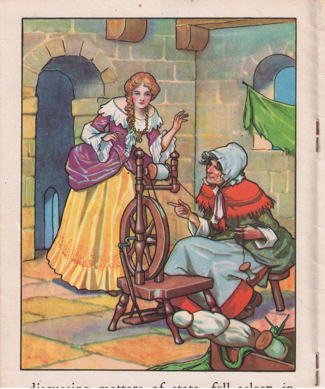 Am Spinnrad eingeschlafen von Thomas Heath Robinson