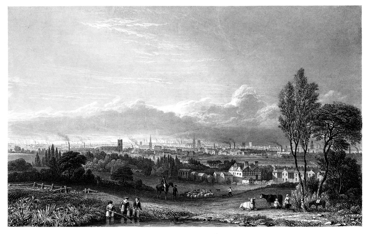 Ansicht von Manchester, 1844 von Thomas Higham