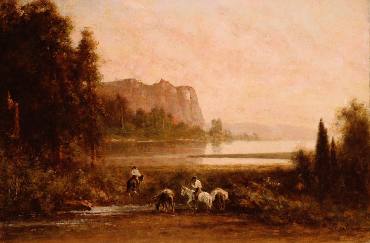 Fallensteller in den Yosemite-Bergen, 1899 von Thomas Hill