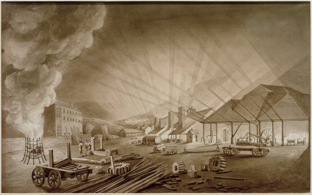 Walzwerk in Merthyr Tydfil von Thomas Hornor