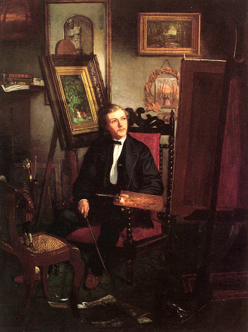 Selbstporträt, ca. 1870 von Thomas Hovenden
