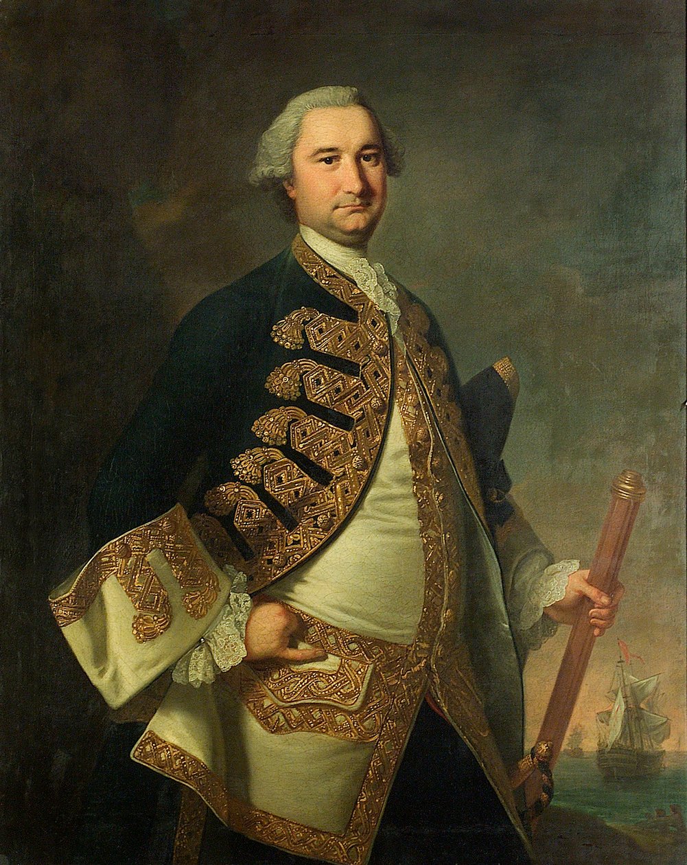 Konteradmiral Richard Tyrrell (1716/7-1766) von Thomas Hudson