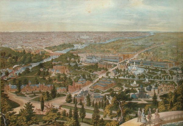 Vogelperspektive der Centennial, Philadelphia von Thomas Hunter