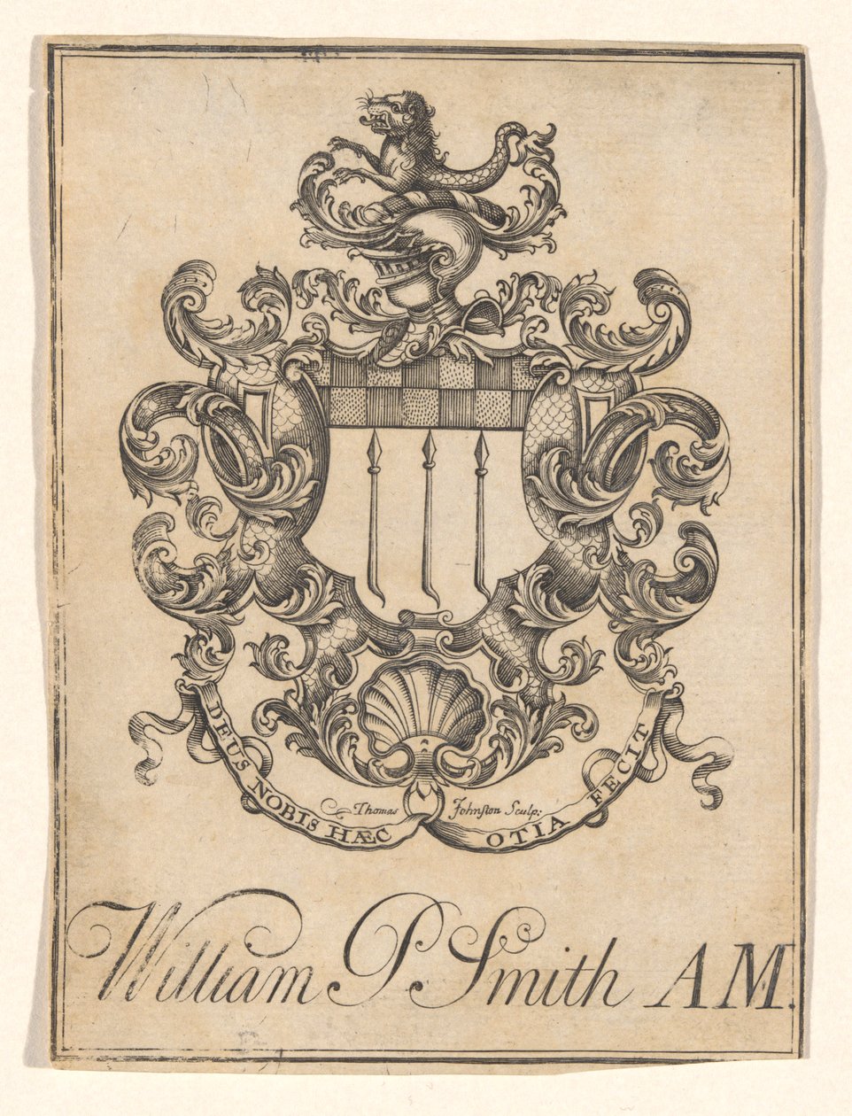 Exlibris von William P. Smith von Thomas Johnston