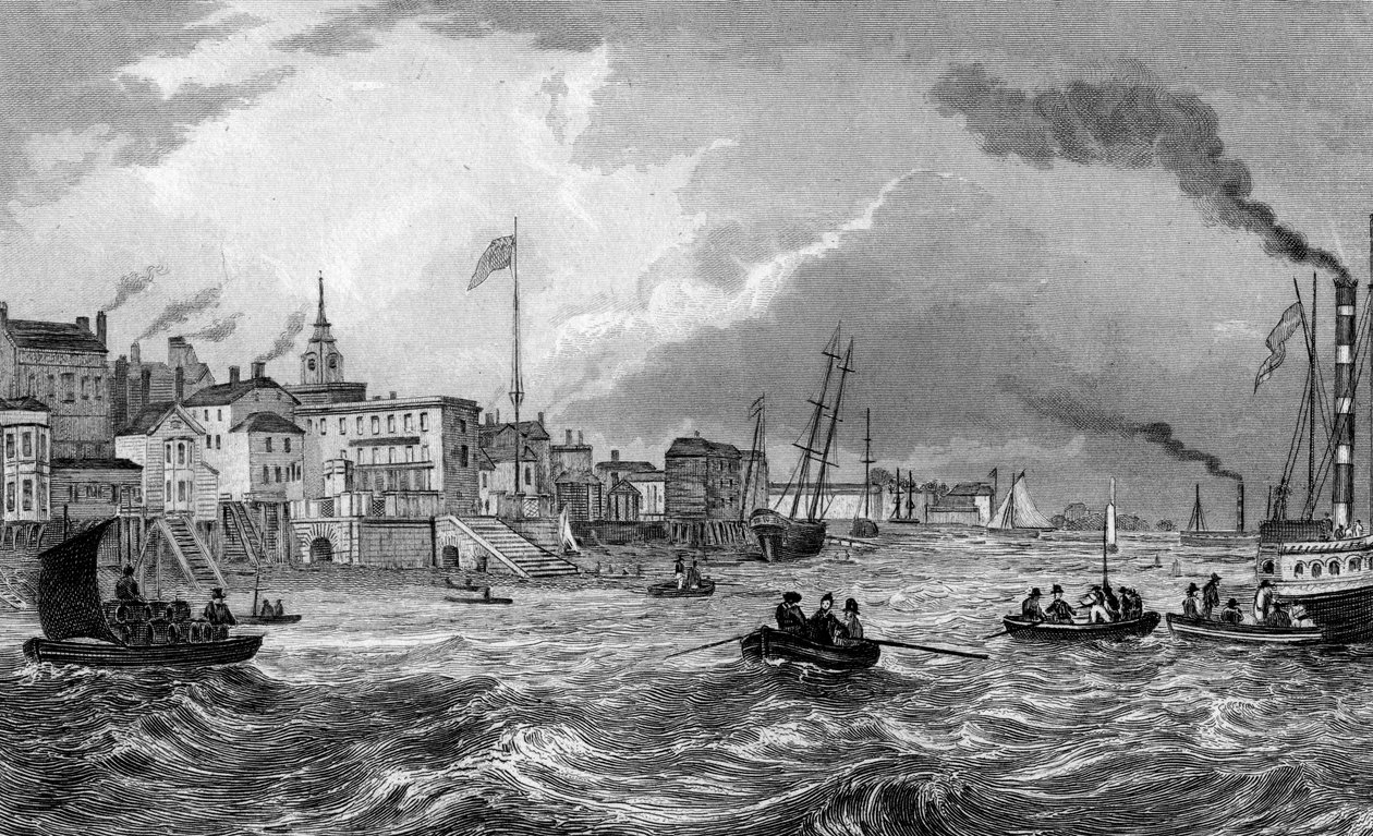 Gravesend, Kent, veröffentlicht 1831 von Thomas Mann Baynes