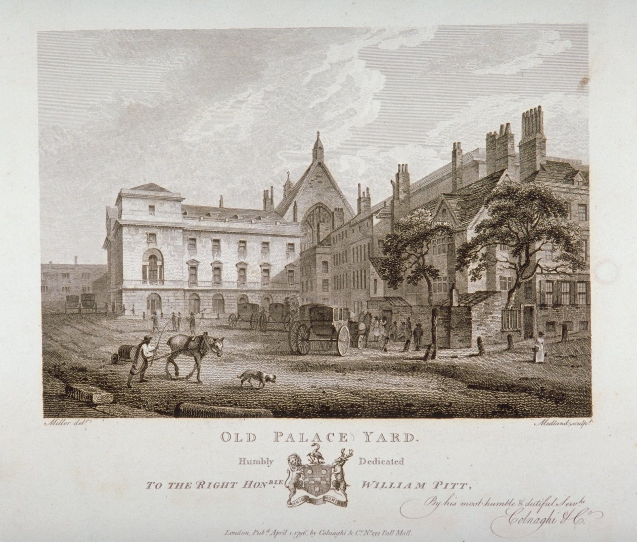 Old Palace Yard, Westminster, London, 1796 von Thomas Medland
