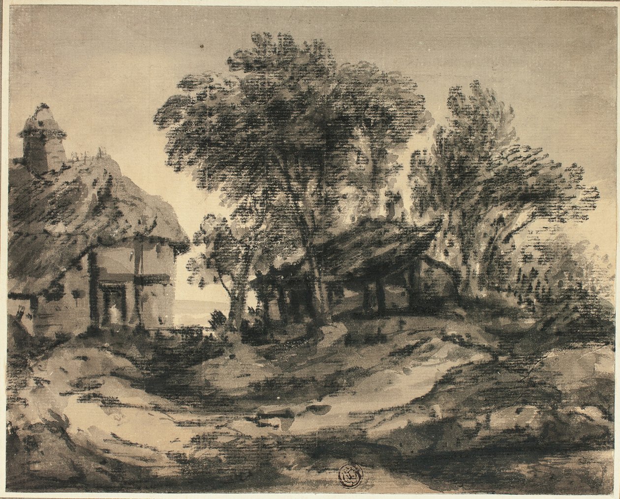 Hütten am Meer von Thomas Monro