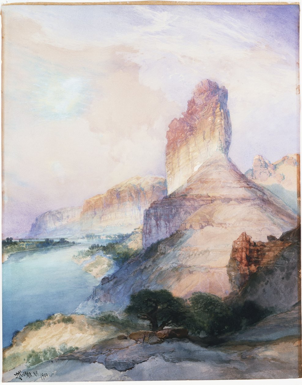 Castle Butte, Green River, Wyoming, 1900 von Thomas Moran