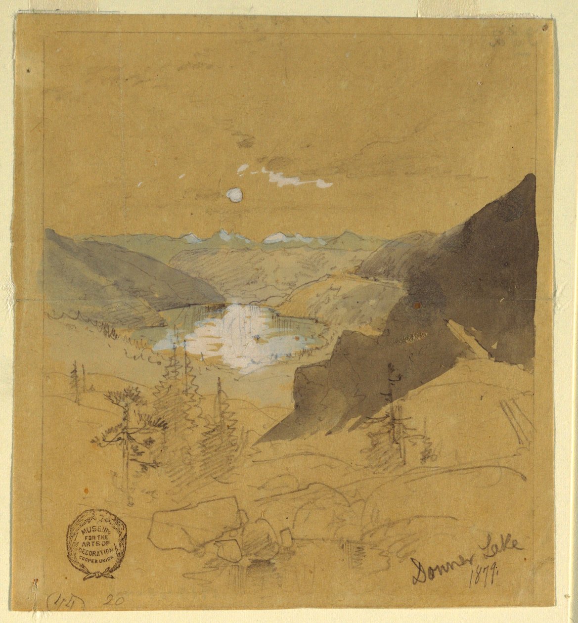 Zeichnung, Donner Lake, 1879 von Thomas Moran