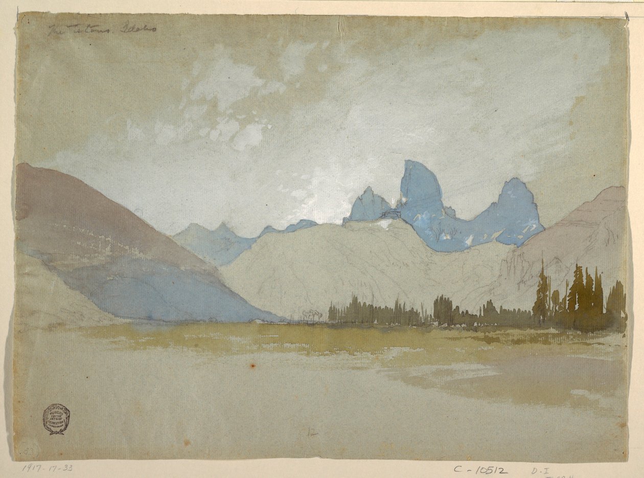 Die Tetons, Idaho, 1879 von Thomas Moran