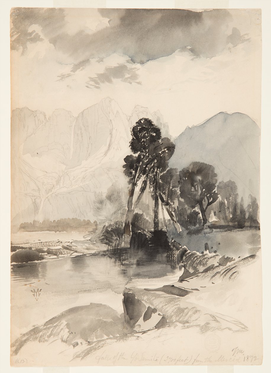 Wasserfälle von Yosemite von Thomas Moran