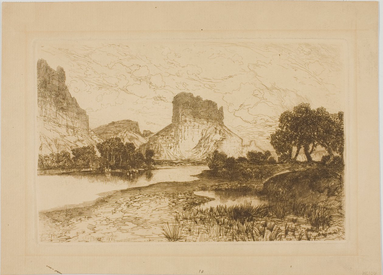 Grüner Fluss, Wyoming Territory von Thomas Moran