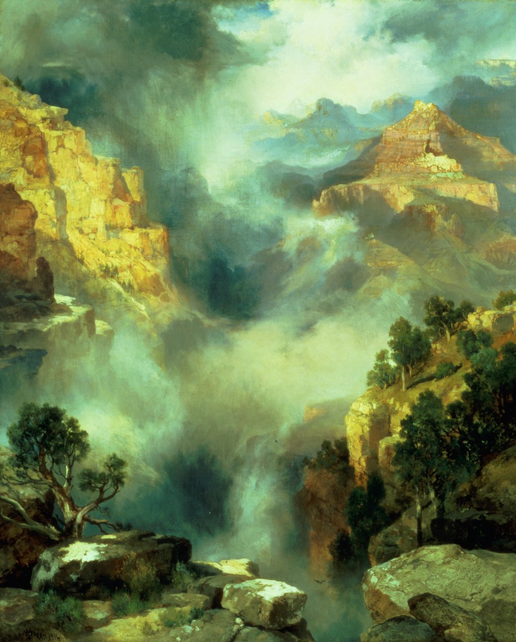 Nebel im Canyon, 1914 von Thomas Moran