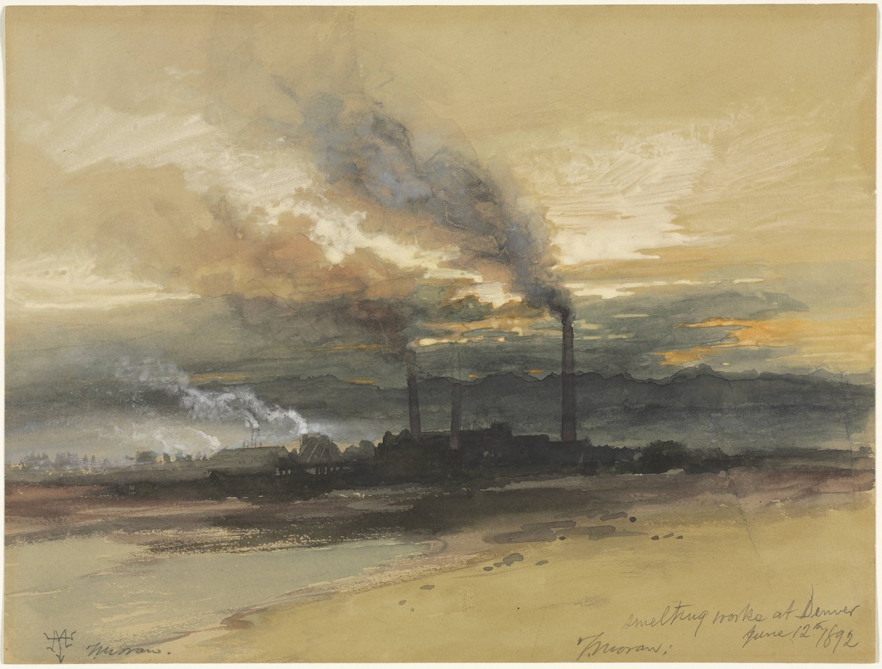Schmelzwerke in Denver von Thomas Moran