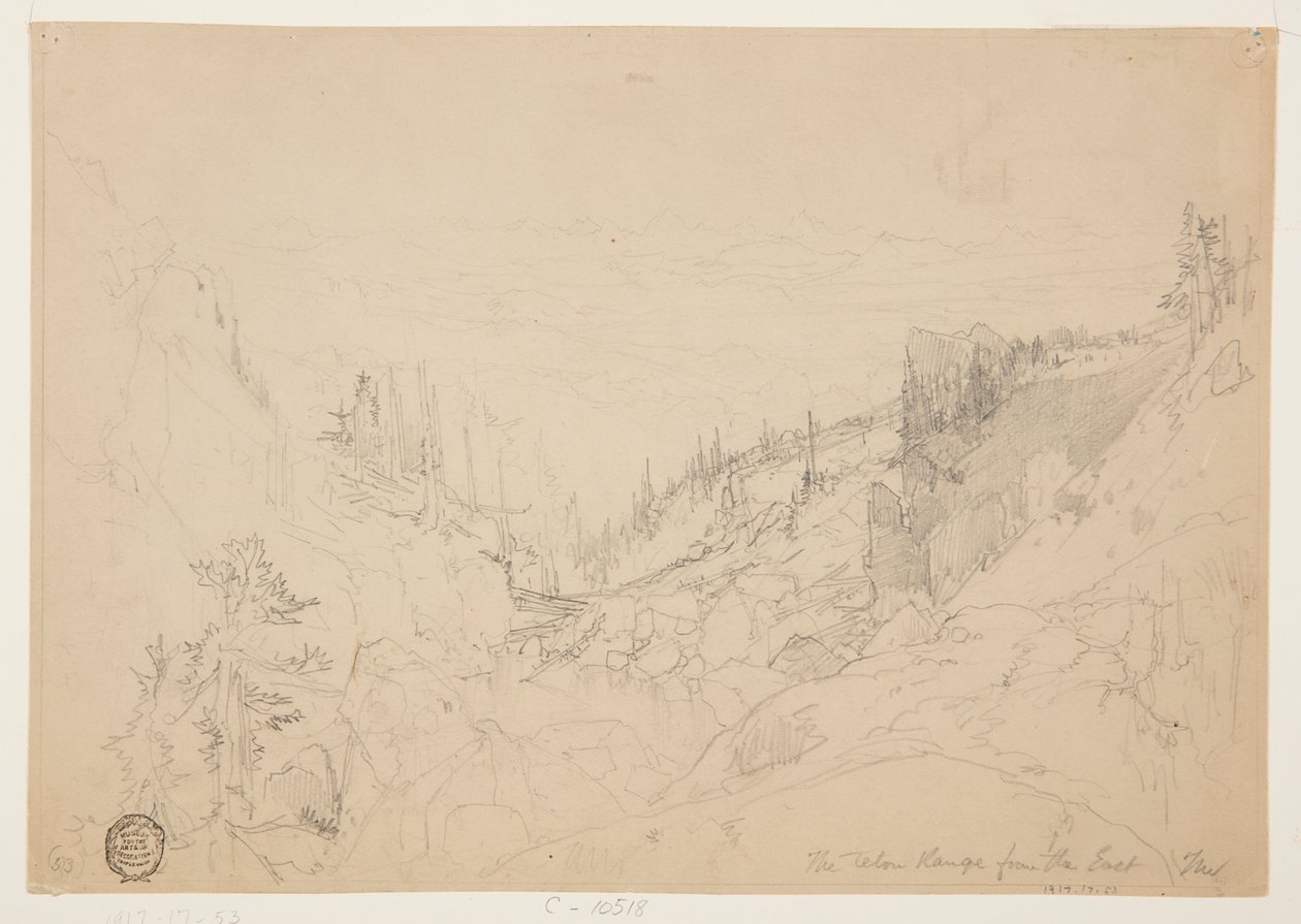 Die Teton Range vom Osten von Thomas Moran
