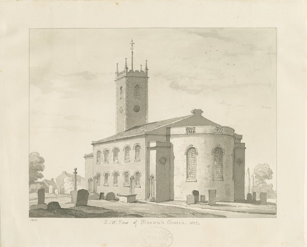 Bloxwich Kirche (1837) von Thomas Peploe Wood