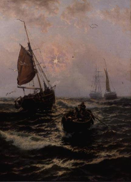 Fischerboot in Not von Thomas Rose Miles