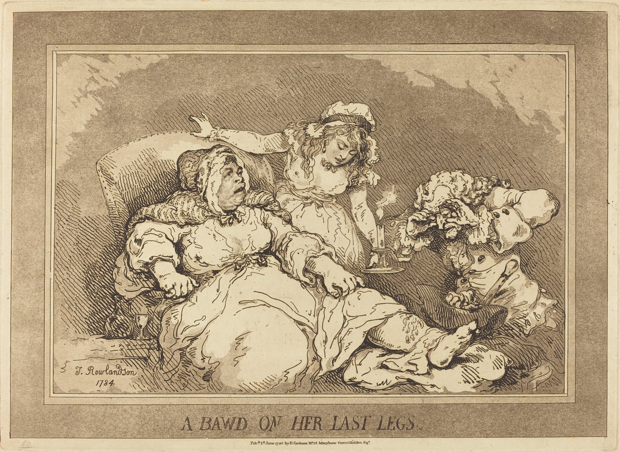 Eine Kupplerin auf ihren letzten Beinen von Thomas Rowlandson