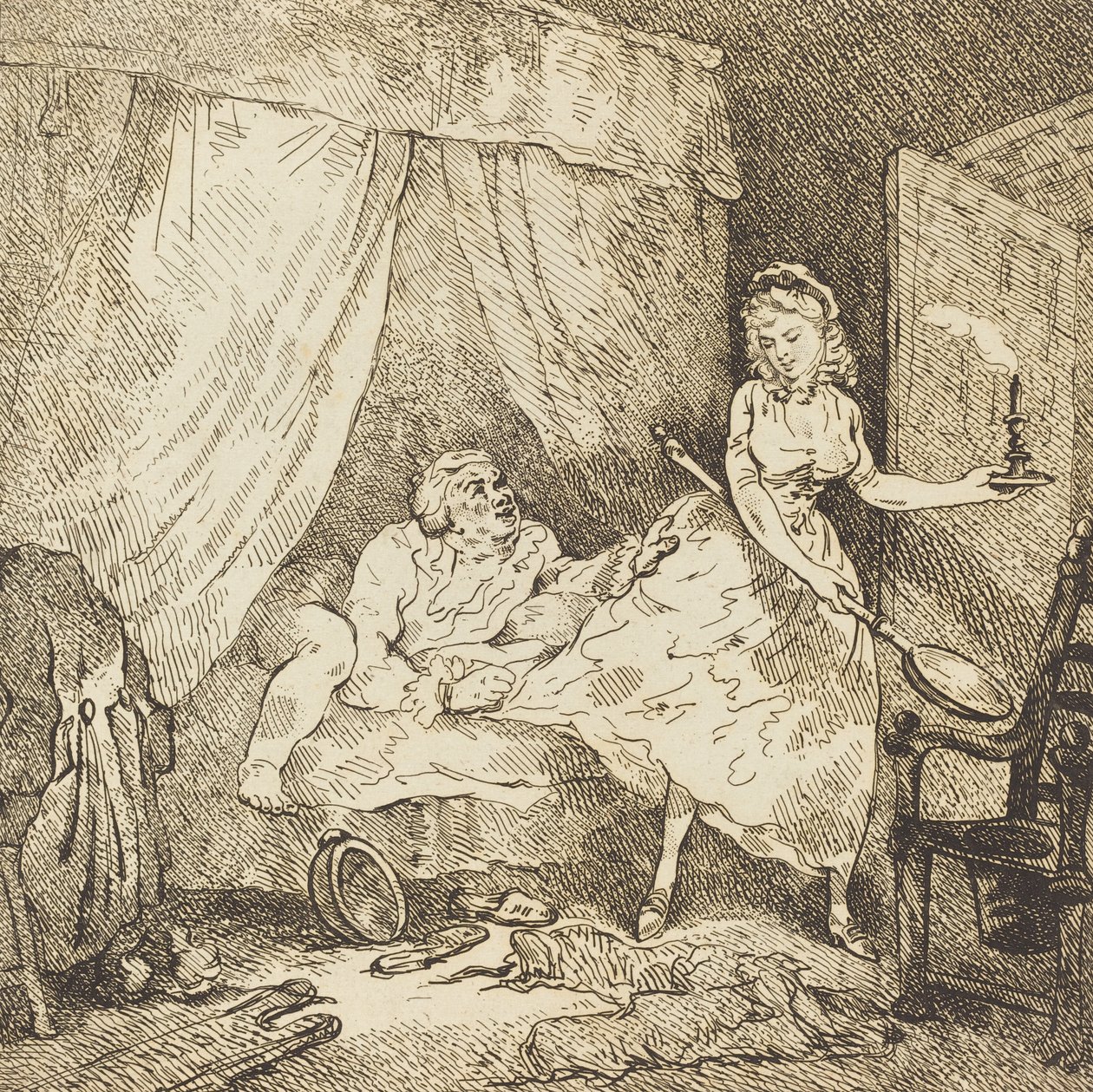 Ein Bettwärmer, ca. 1785 von Thomas Rowlandson