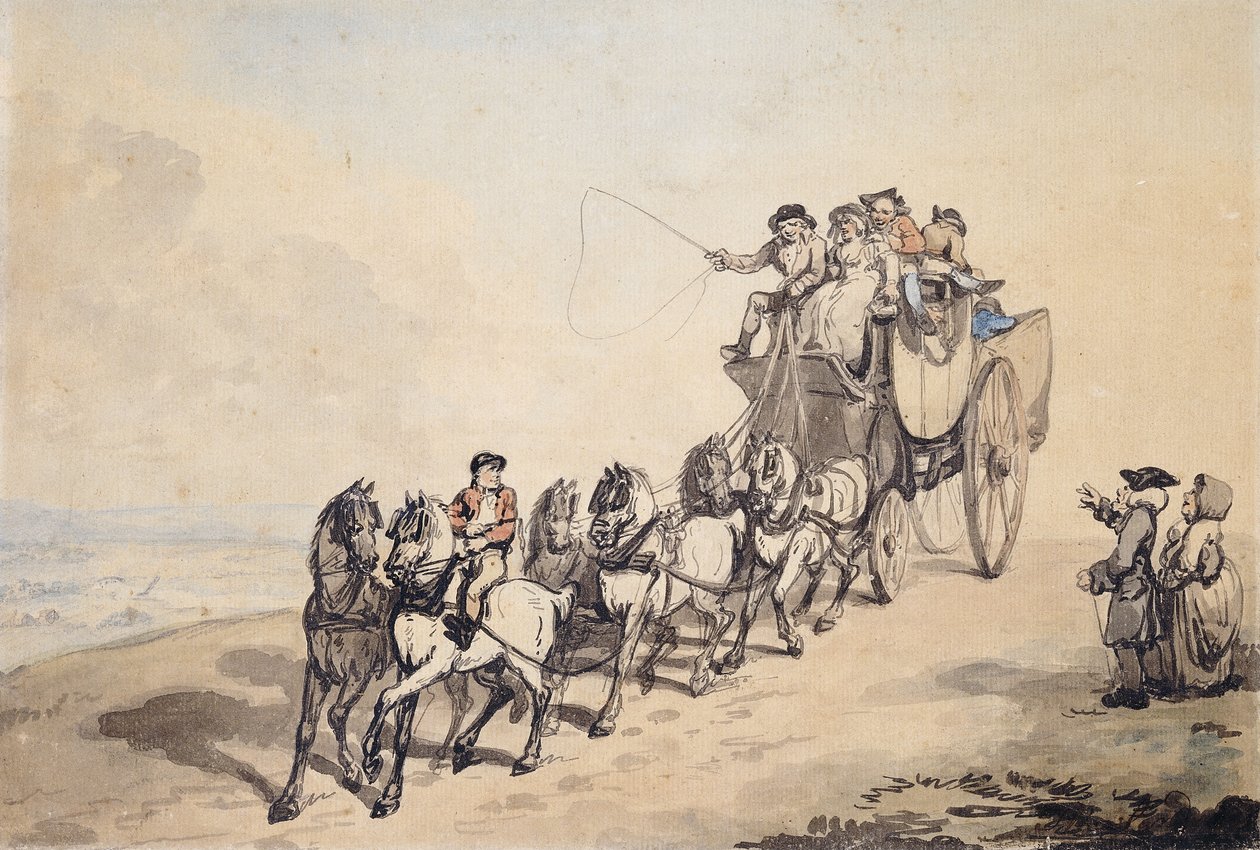 Eine Kutschenszene von Thomas Rowlandson