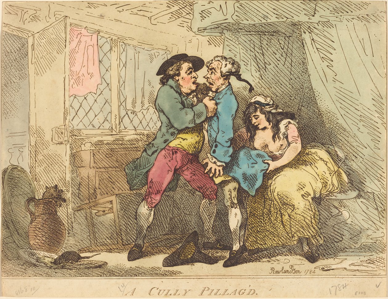 Ein ausgeraubter Trottel von Thomas Rowlandson