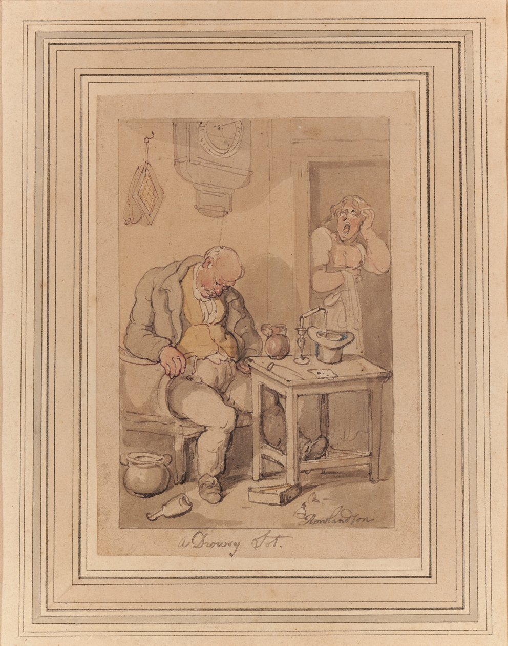 Ein schläfriger Trunkenbold von Thomas Rowlandson