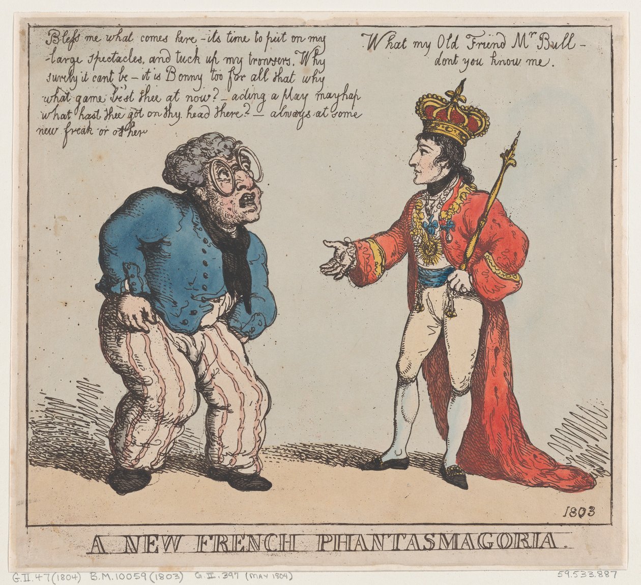 Eine neue französische Phantasmagorie, 1803 von Thomas Rowlandson