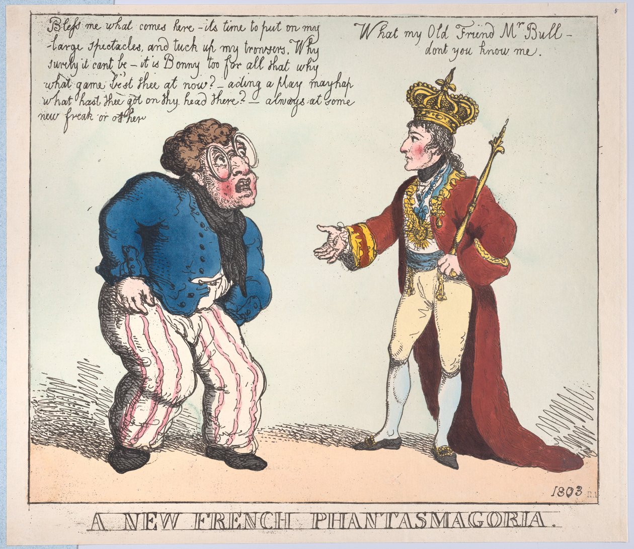 Eine neue französische Phantasmagorie, 1803 von Thomas Rowlandson
