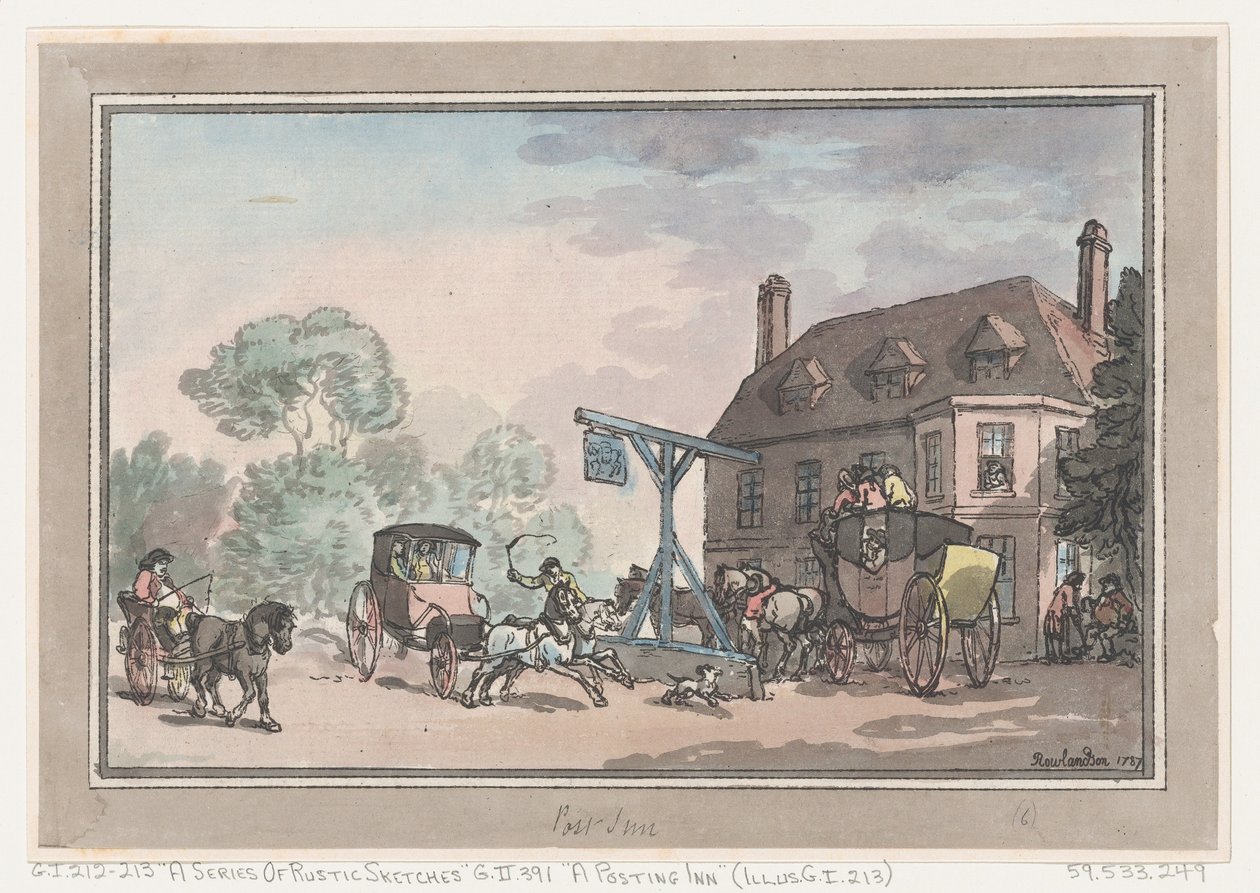 Ein Postgasthof, 1787 von Thomas Rowlandson