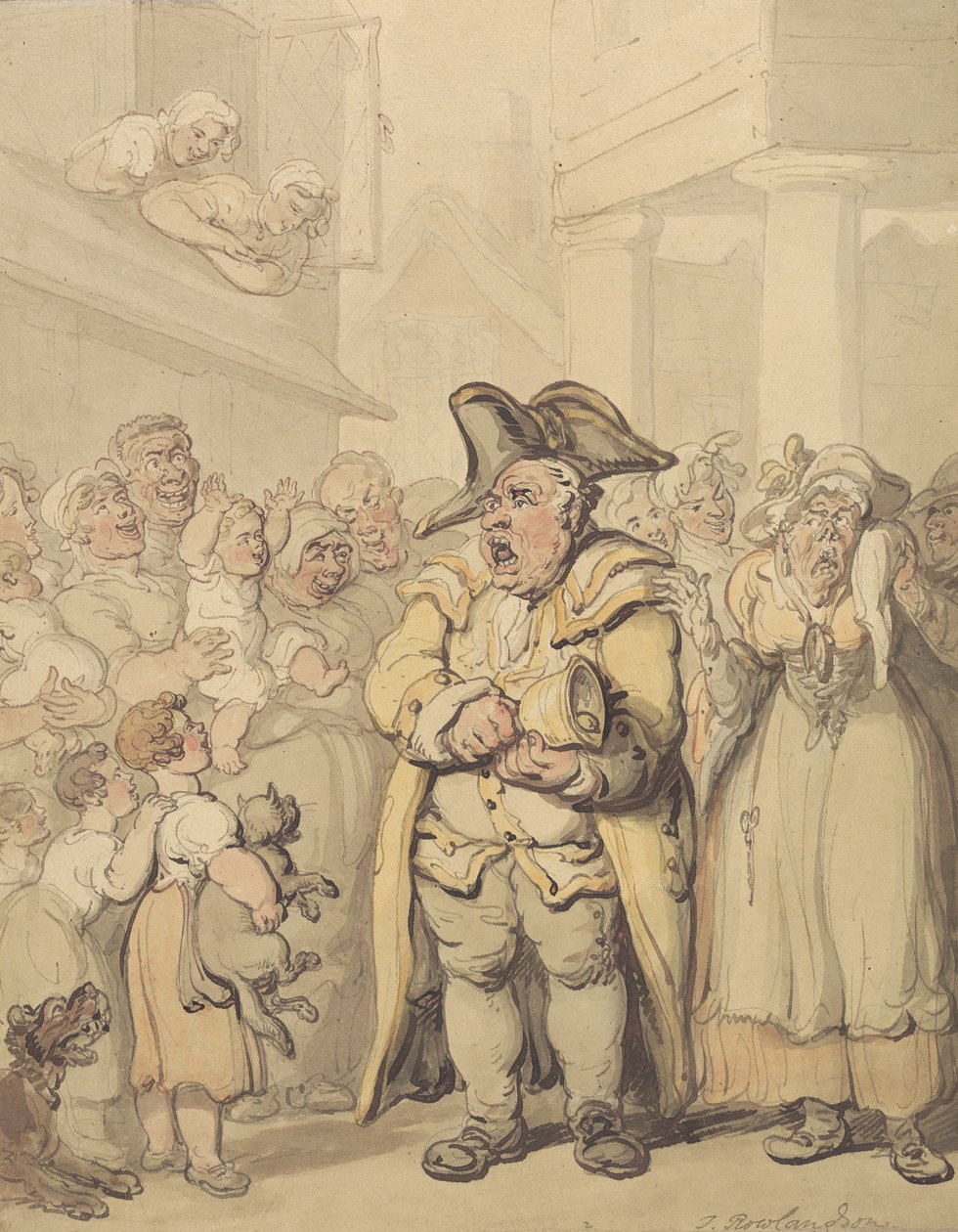 Ein Stadtausrufer von Thomas Rowlandson