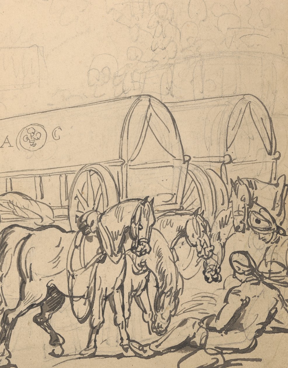 Albumzeichnung von Thomas Rowlandson