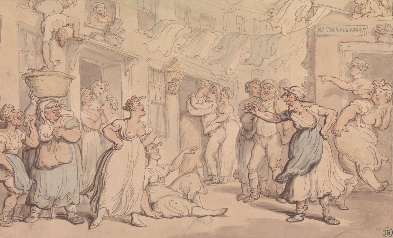 Wütende Szene auf einer Straße von Thomas Rowlandson