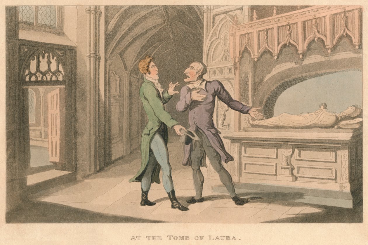 Am Grab von Laura, 1821 von Thomas Rowlandson