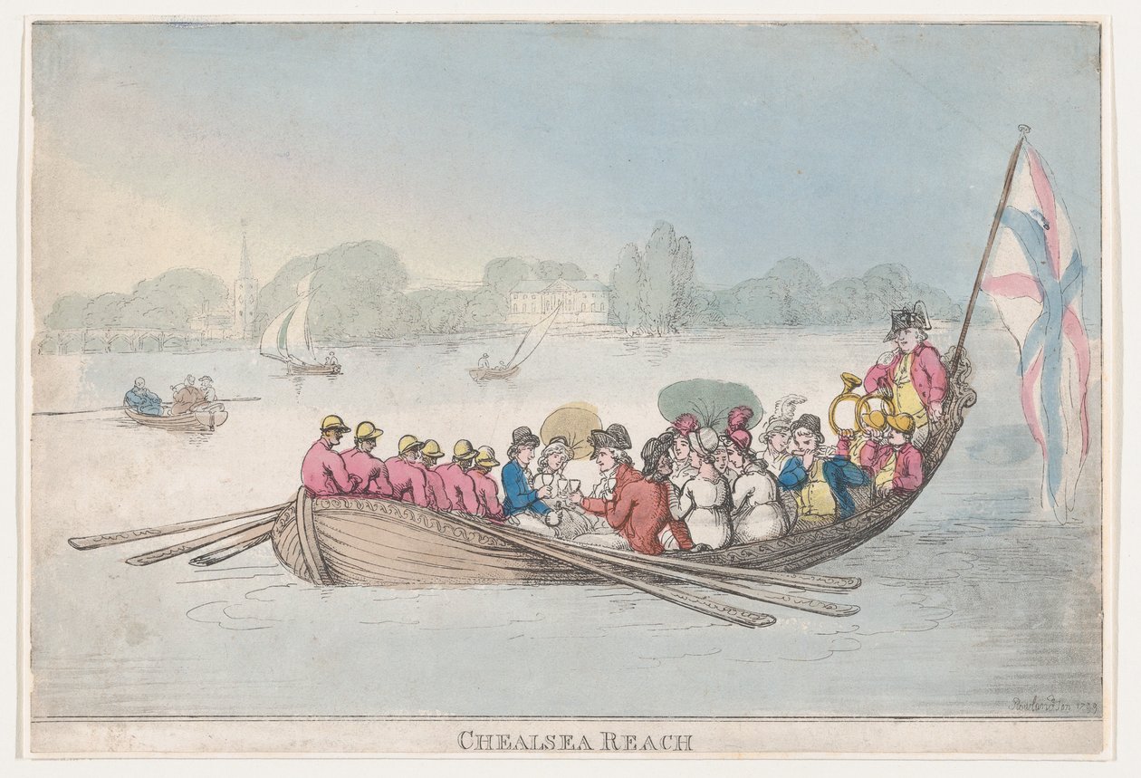 Chelsea Reach, 1799 von Thomas Rowlandson