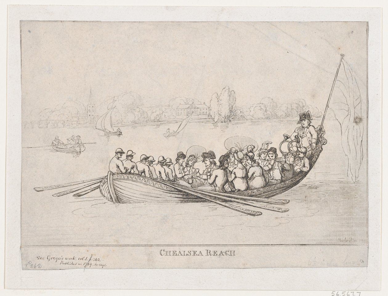 Chelsea Reach, 1799 von Thomas Rowlandson