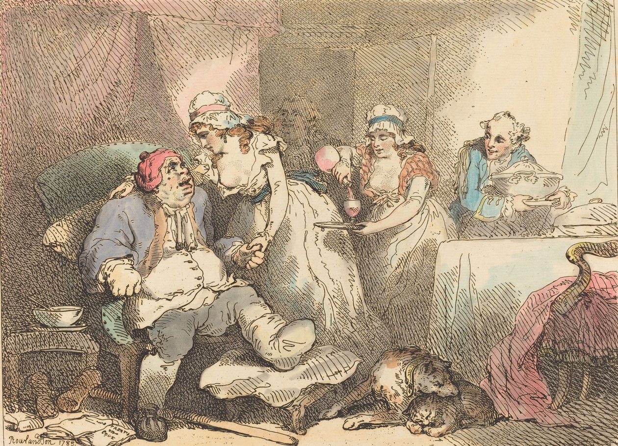 Trost bei der Gicht, 1785 von Thomas Rowlandson