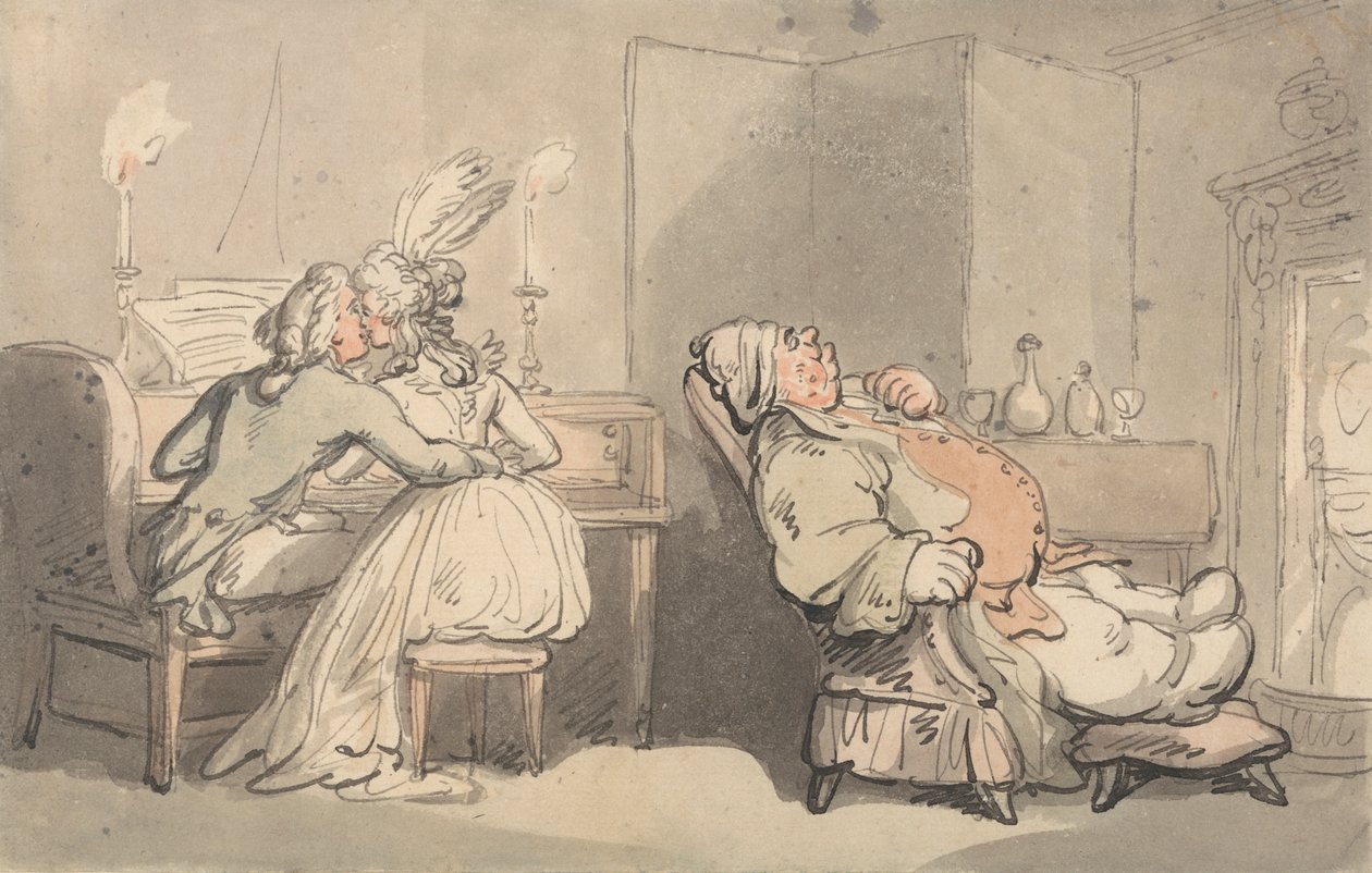 Komforts von Bath: Der Musiklehrer von Thomas Rowlandson