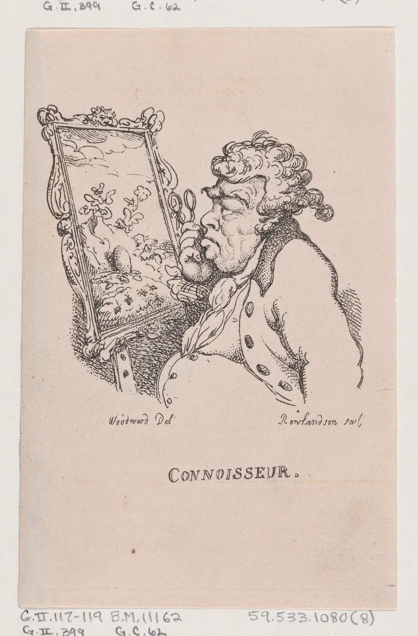 Connoisseur, April 1808 von Thomas Rowlandson