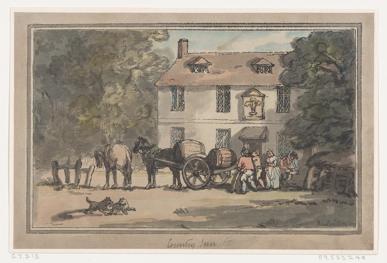 Landgasthof, 1787 von Thomas Rowlandson